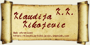 Klaudija Kikojević vizit kartica